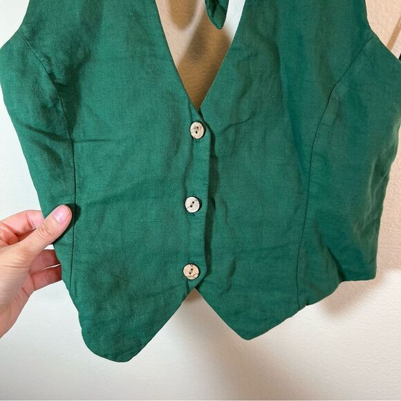 ✨ Zara Women’s Green Halter Top Small - Picture 2 of 9
